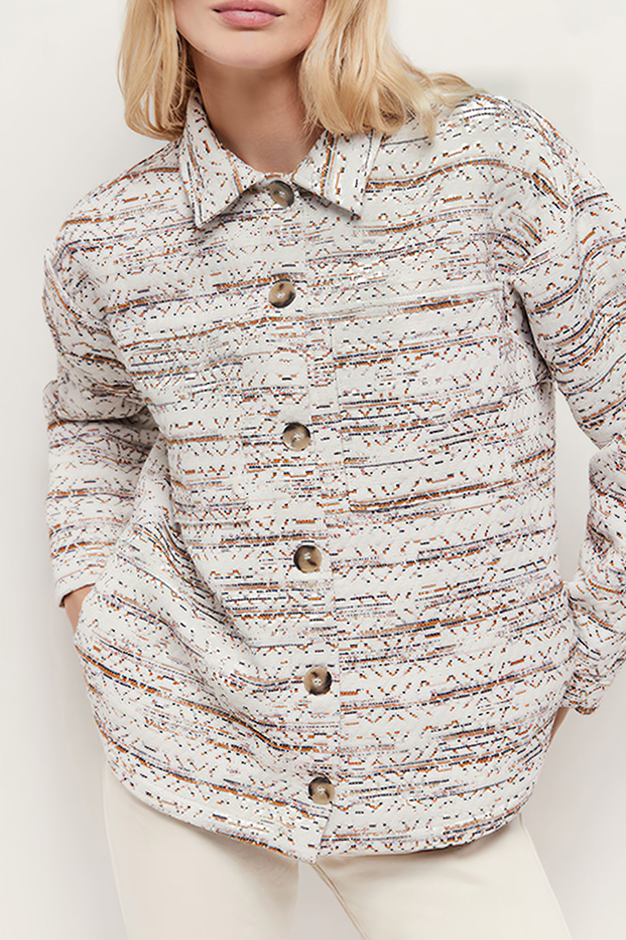 VIVECA - FANCY ECRU BRAIDED MULTICOAT JACKET 4