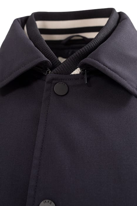 NAVY DOUBLE-COLLAR WATERPROOF BREATHABLE JACKET 7