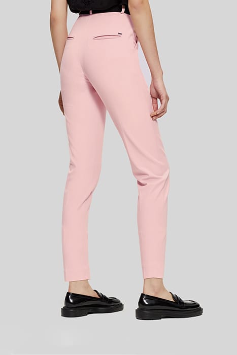 PINK CIGARETTE SUIT TROUSERS WITH BLACK BELT 2