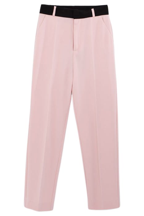 PINK CIGARETTE SUIT TROUSERS WITH BLACK BELT 4