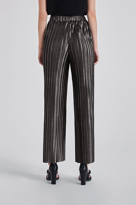 SILVER PLEATED WIDE-LEG TROUSERS 2