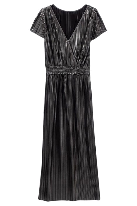 SILVER PLEATED LONG DRESS 3