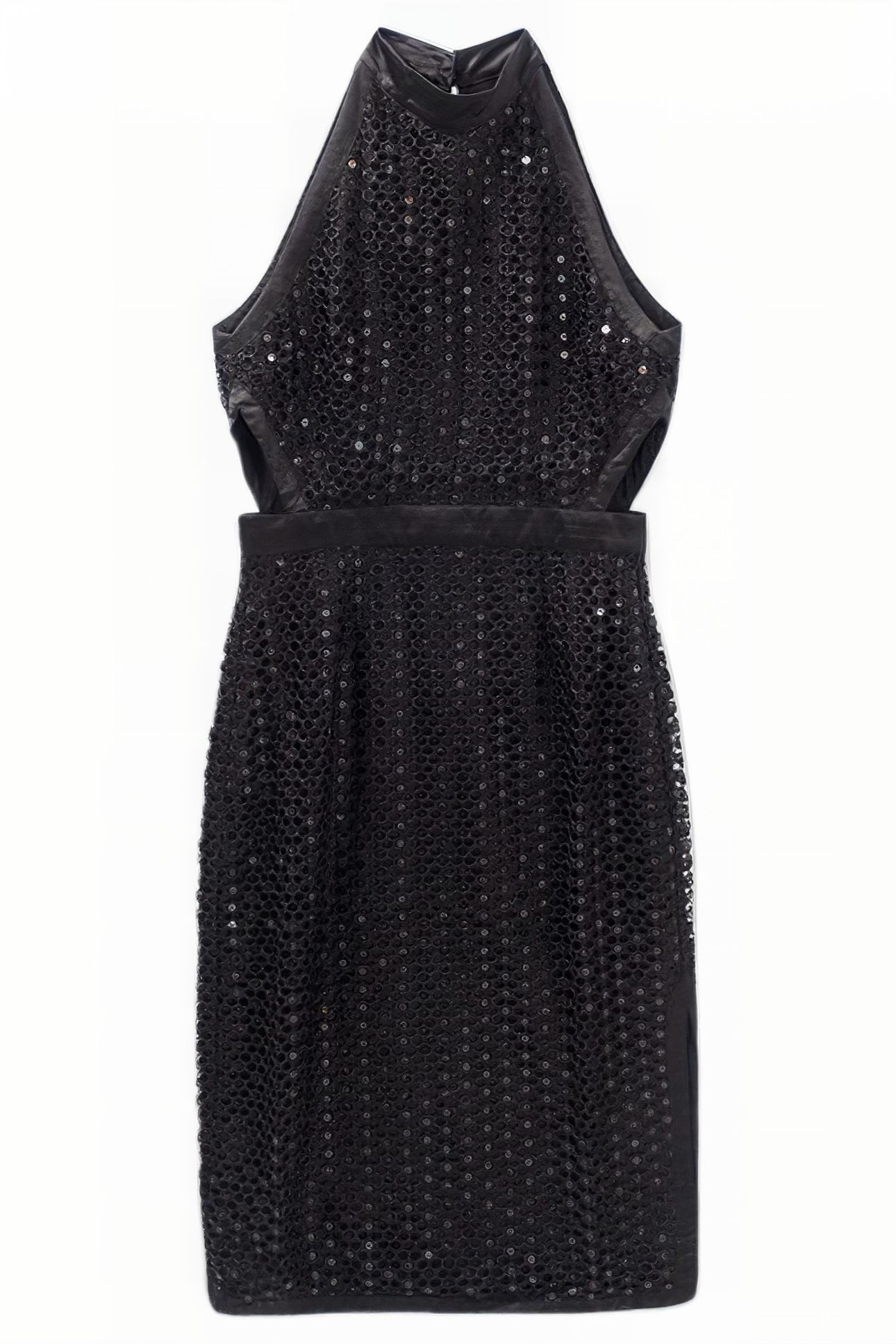 BLACK LACE MIDI DRESS WITH AMERICAN ARMHOLES 2