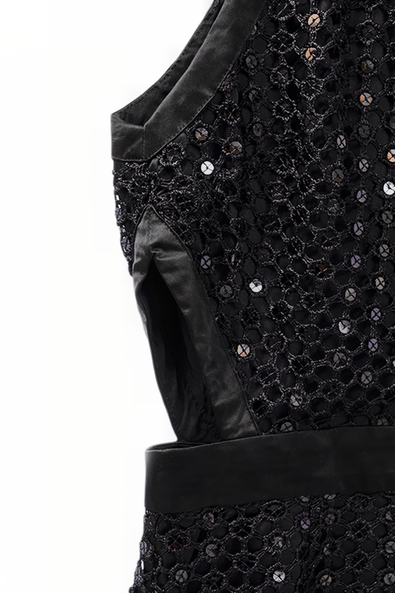 BLACK LACE MIDI DRESS WITH AMERICAN ARMHOLES 8