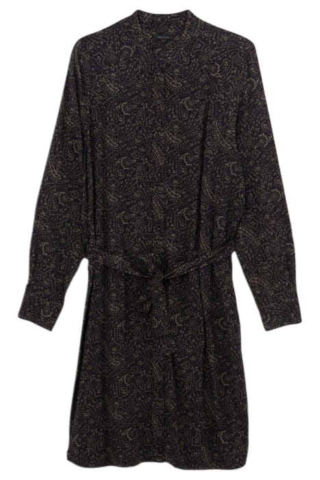 KHAKI LENZING™ ECOVERO™ FLORAL PAISLEY DRESS 3