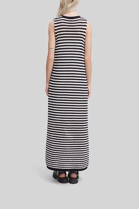 SAILOR-STRIPE OPENWORK KNIT LONG DRESS 2
