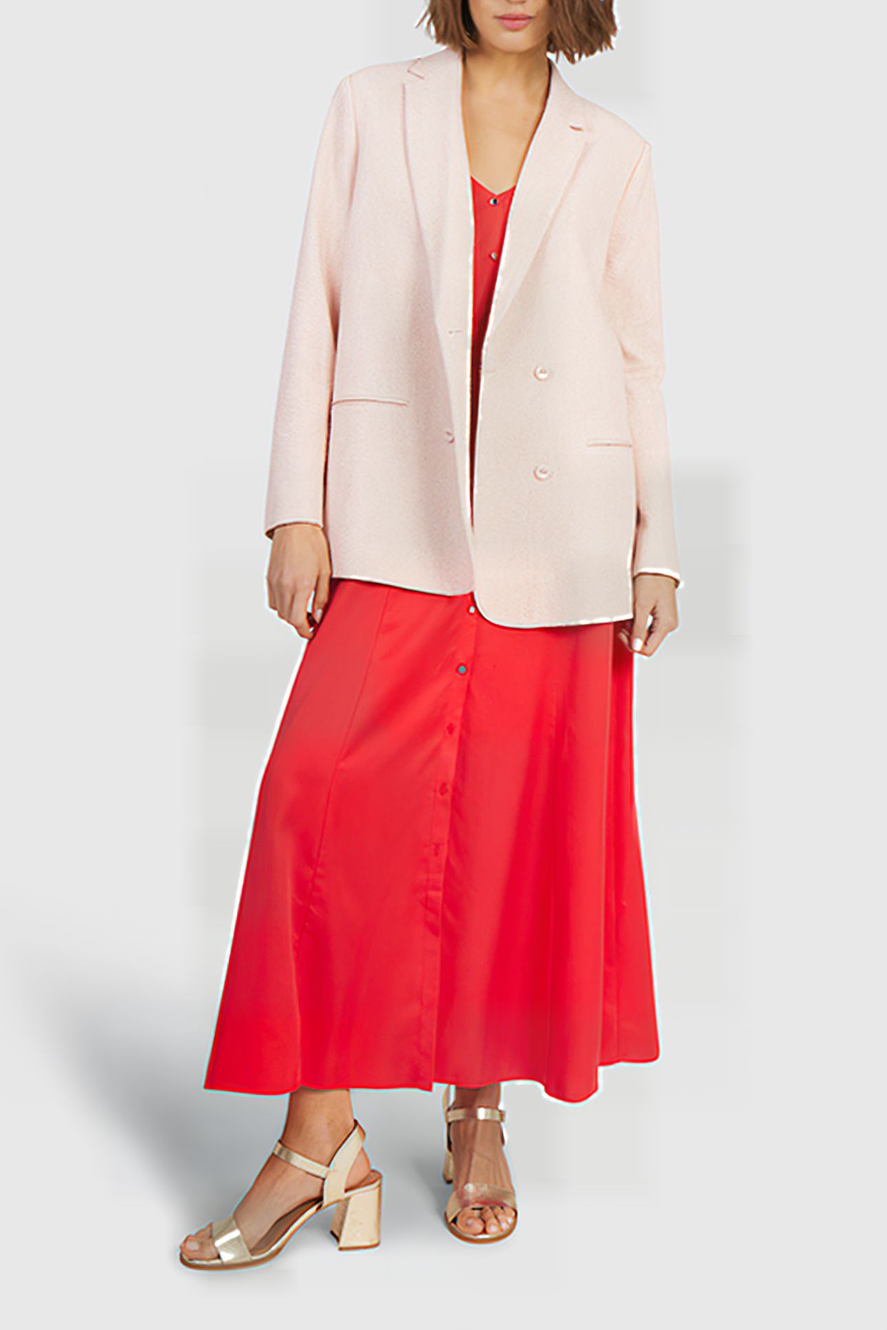 FRESH PINK COAT WITH GOLD LUREX 1