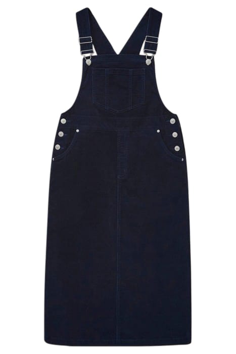EMMIE ORGANIC CORD MIDI PINNY DARK NAVY 3