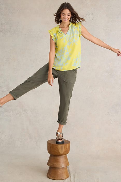 TWISTER CHINO TROUSER KHAKI GREEN 5