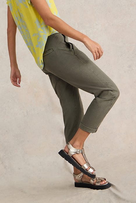 TWISTER CHINO TROUSER KHAKI GREEN 6