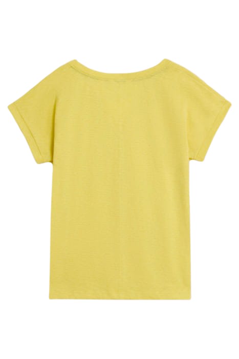NELLY NOTCH NECK TEE BRIGHT YELLOW 5