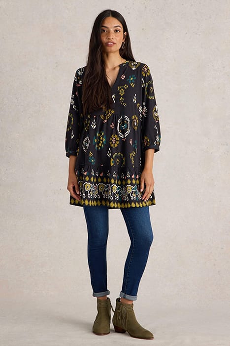 MARTA TUNIC BLACK PRINT 1