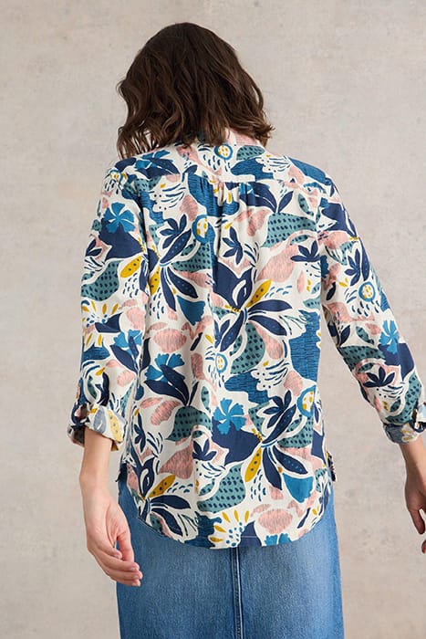 SOPHIE ORGANIC COTTON SHIRT IVORY PRINT 2