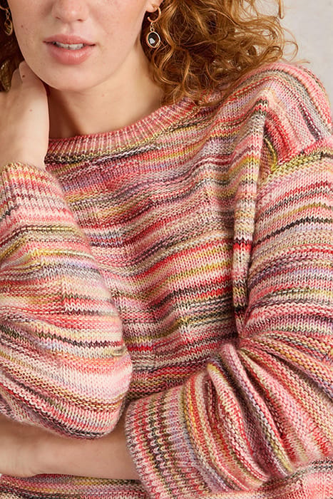 ROSIE SPACE DYE JUMPER PINK MULTI 5