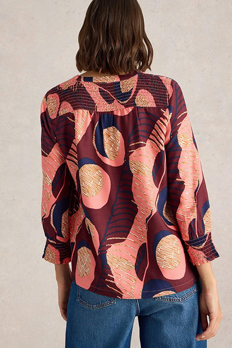 ELISA TOP PLUM PRINT 2