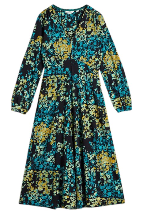 MEGAN JERSEY MIDI DRESS BLACK PRINT 3