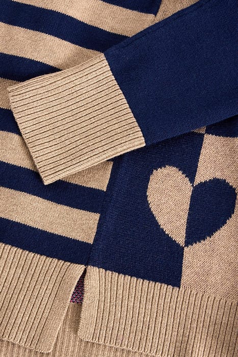 CITY CHECK HEART JUMPER NATURAL MULTI 6