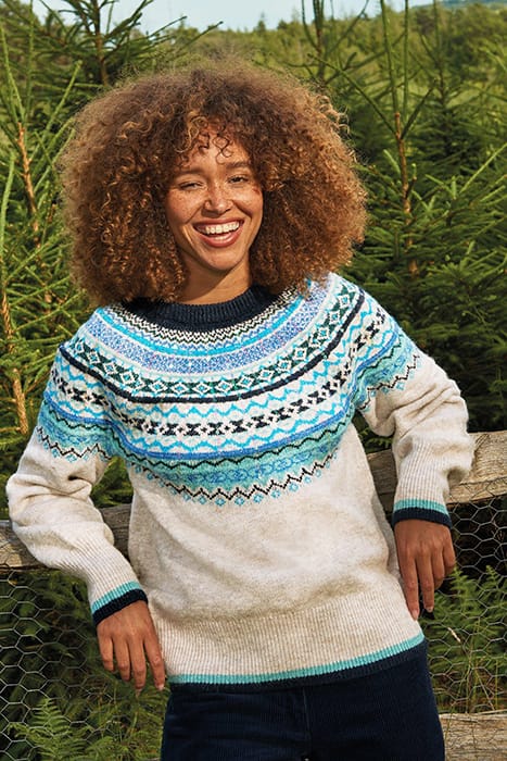 FROSTED FAIRISLE JUMPER NATURAL MULTI 7