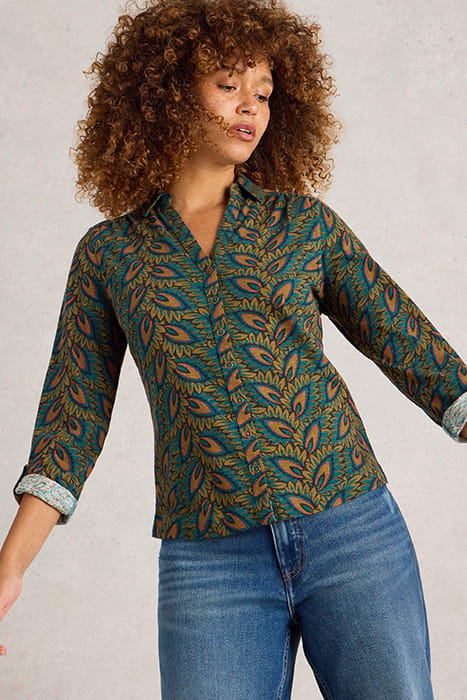 ANNIE PRINTED SPARKLE TEAL PRINT 4