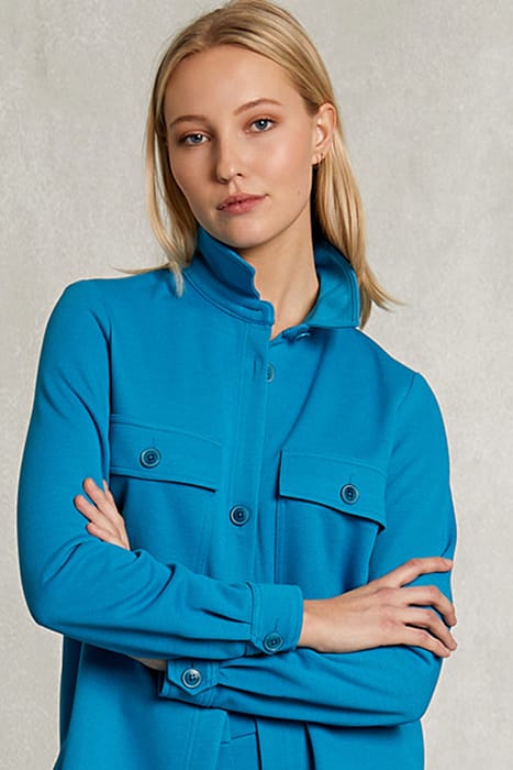 PETROL OVERSIZED MILANO SHIRT 2 POCKETS BLUE 3