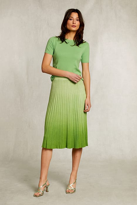GREEN GRADIENT MIDI SKIRT GREEN 3