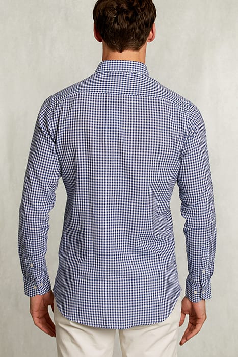 CUSTOM FIT CHECKED SHIRT BLUE/WHITE BLUE 2
