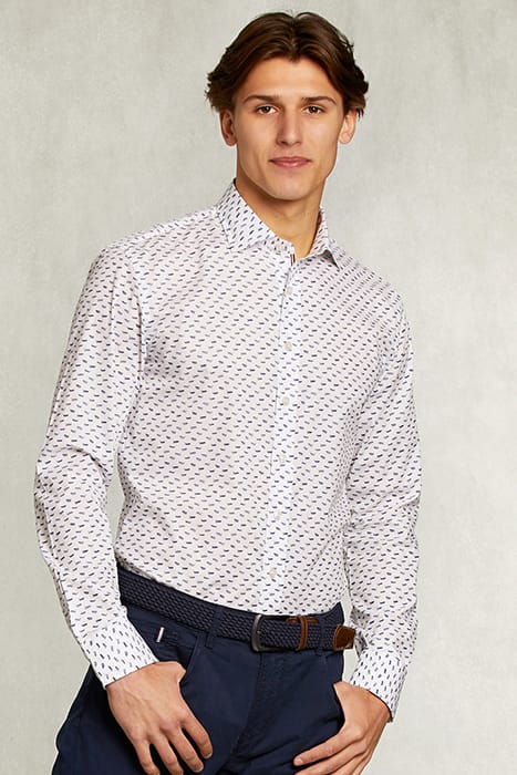 SLIM FIT FANTASY SHIRT BLUE/WHITE WHITE 1