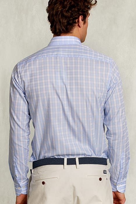 CUSTOM FIT CHECKED SHIRT BLUE/WHITE BLUE 2