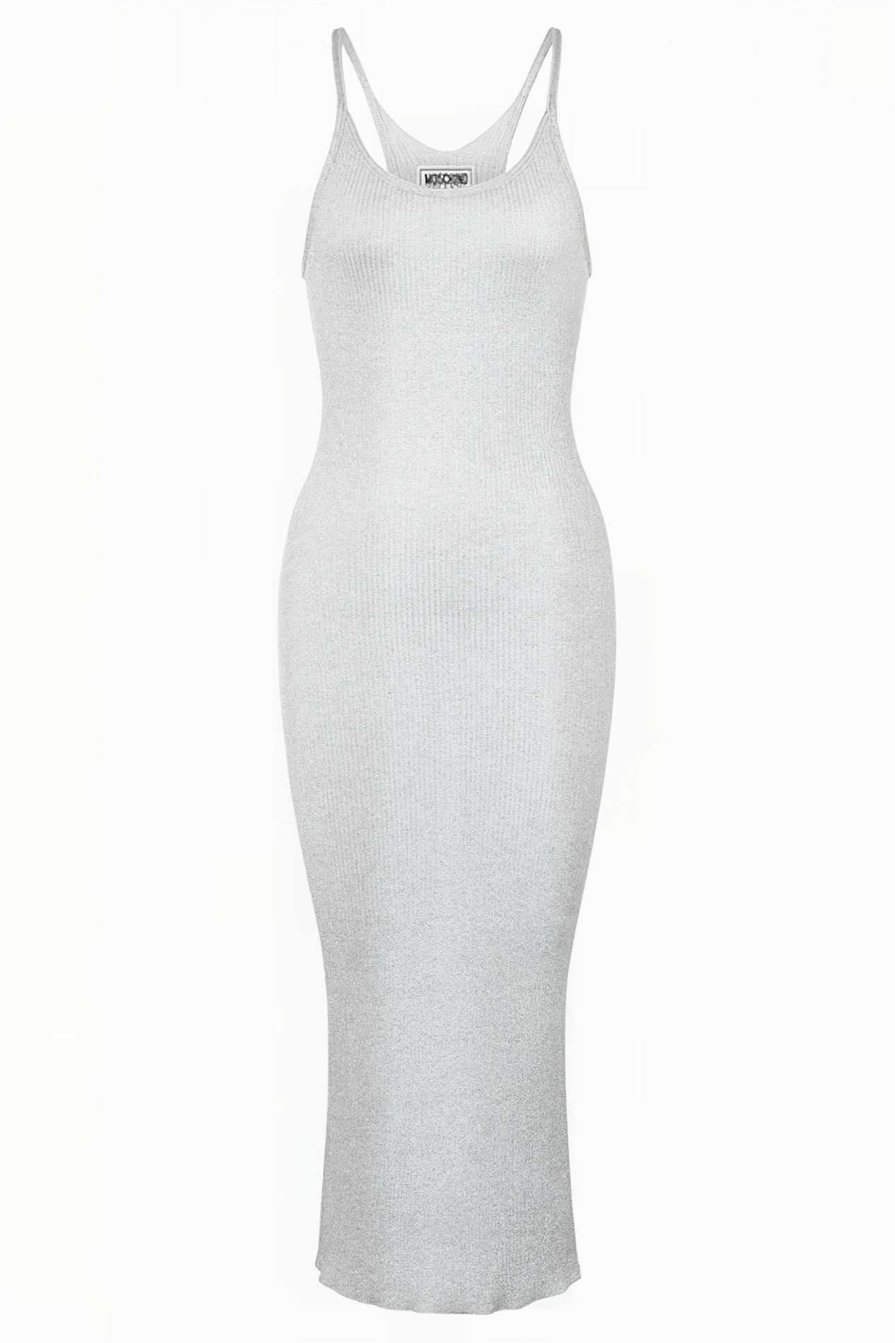 LUREX COTTON KNIT DRESS SILVER 3