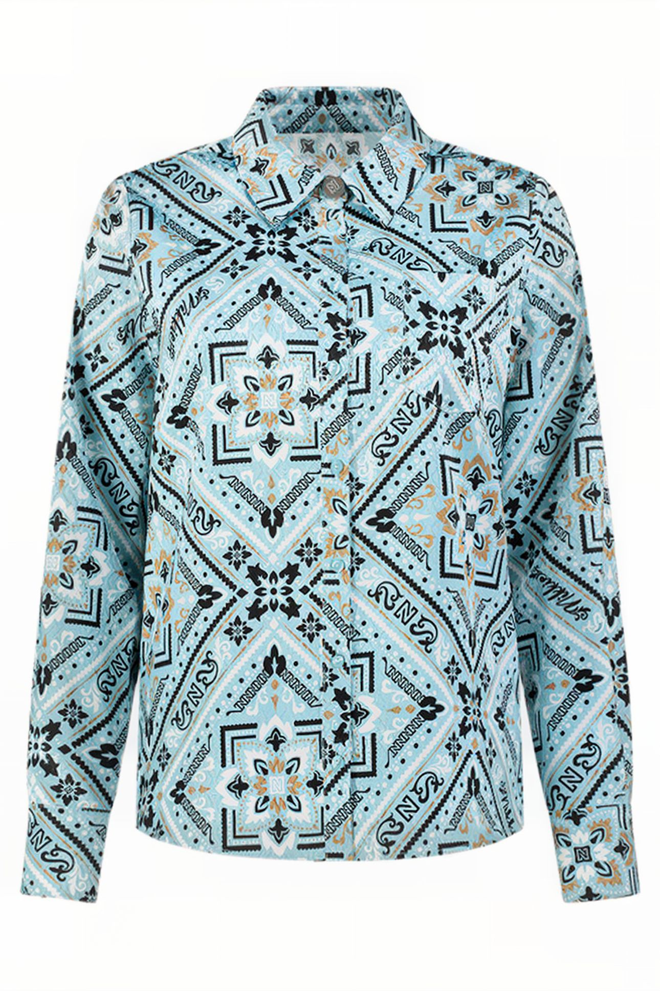 BANGKOK PRINTED BLOUSE POOL/BLACK 2