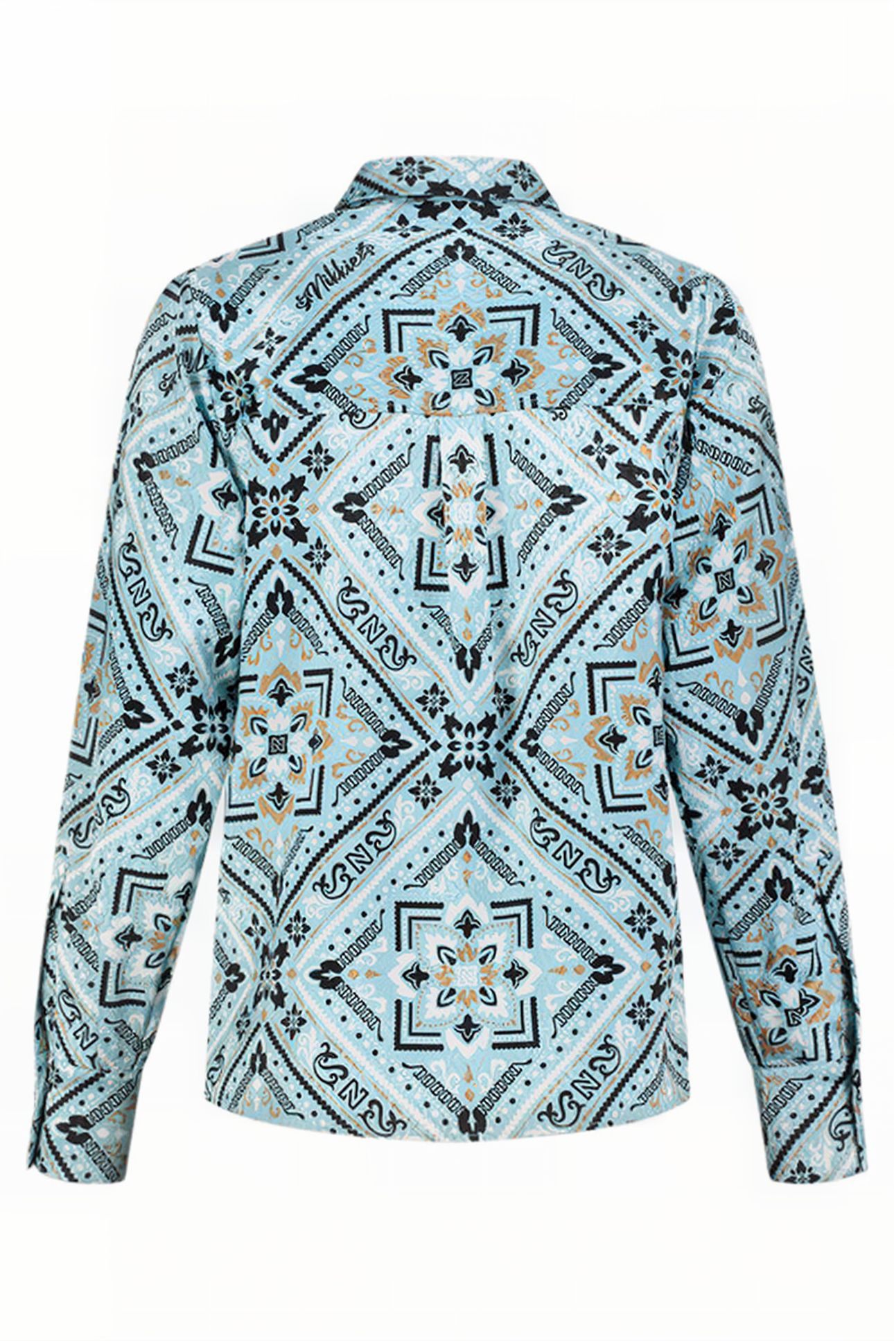 BANGKOK PRINTED BLOUSE POOL/BLACK 3