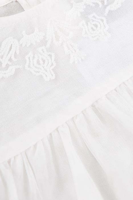 BABY GIRLS’ ECRU OCCASIONWEAR TOP WITH EMBROIDERED TULLE 5