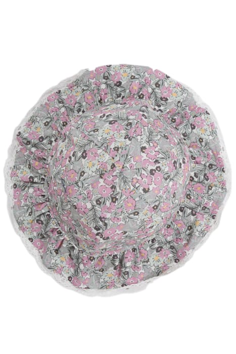 BABY GIRLS’ KHAKI HAT WITH LITTLE FLOWER PRINT 3