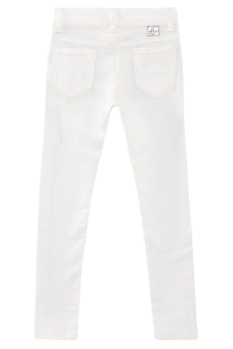 GIRLS' ECRU SKINNY JEANS WITH EMBROIDERY AND STUDS 2