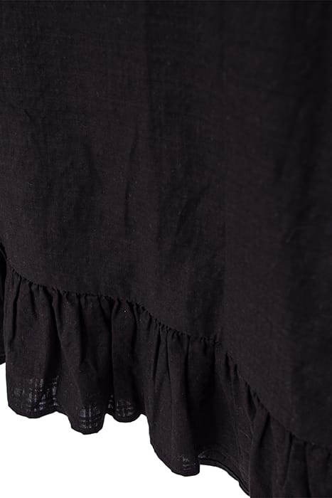 GIRLS’ BLACK BUTTONED WIDE BLOUSE WITH PEPLUM 6