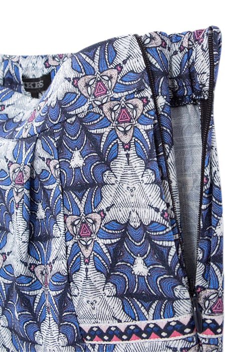 GIRLS' WHITE TROUSERS WITH GRAPHIC WAX PRINT 4
