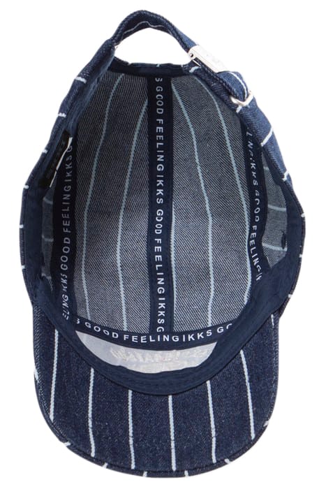 BOYS’ NAVY CAP WITH WHITE STRIPES AND EMBROIDERY 5