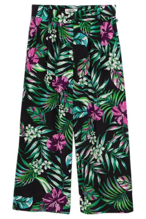 GIRLS’ BLACK LENZING™ ECOVERO™ TROPICAL TROUSERS 1