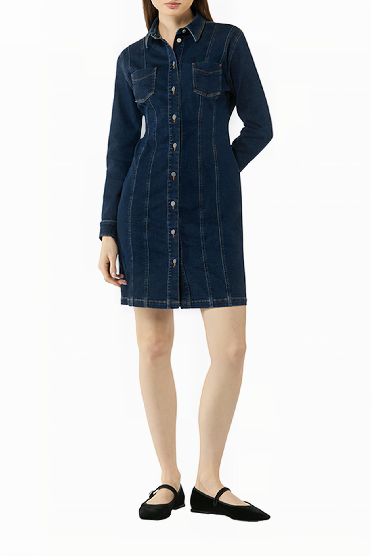 COMMA DRESSES BLUE-DENIM 2