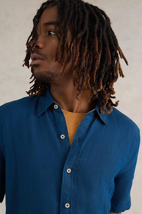 PEMBROKE SS LINEN SHIRT DARK NAVY 4