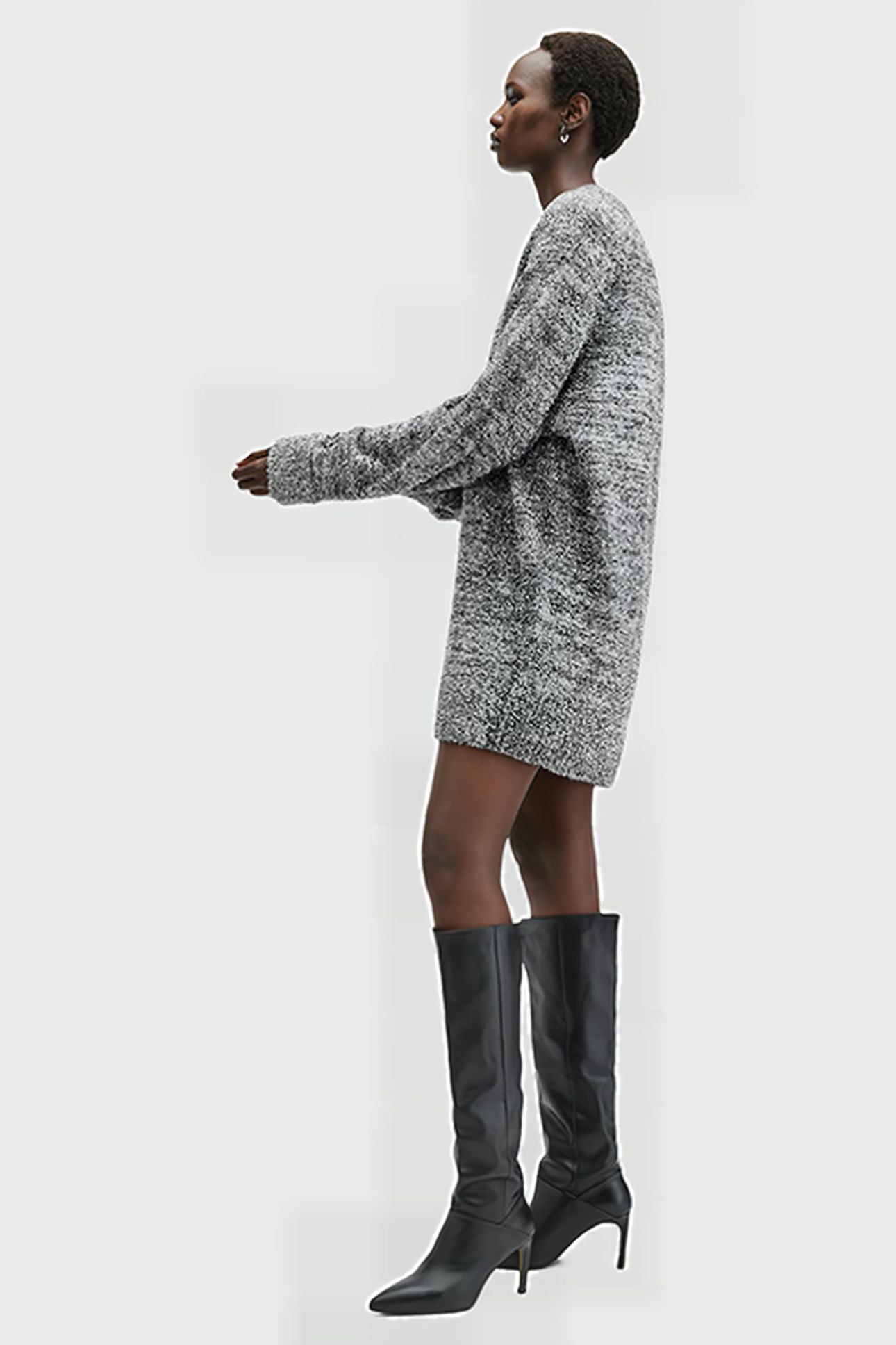 DAZZLE JUMPER DRESS GUNMETAL GREY 5