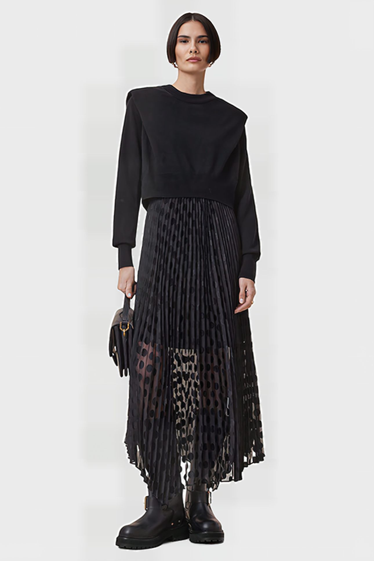 LEIA DOTT DRESS BLACK 4