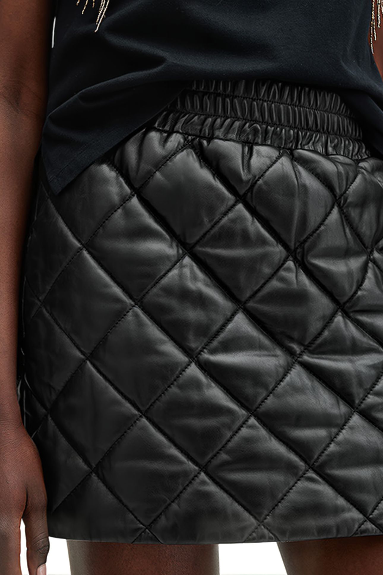 OTTIE QUILT SKIRT BLACK 6