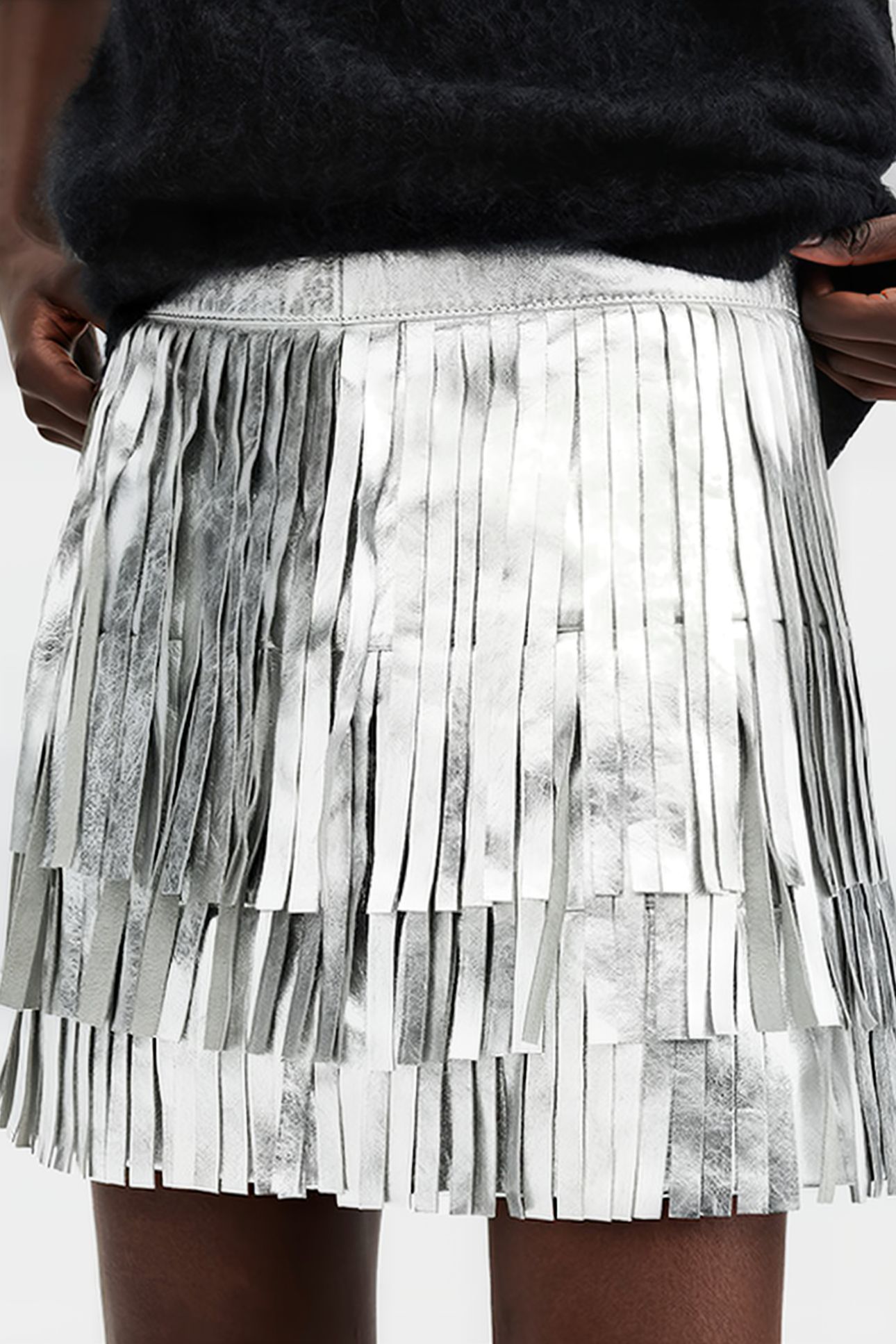AISHA FOIL SKIRT SILVER 7