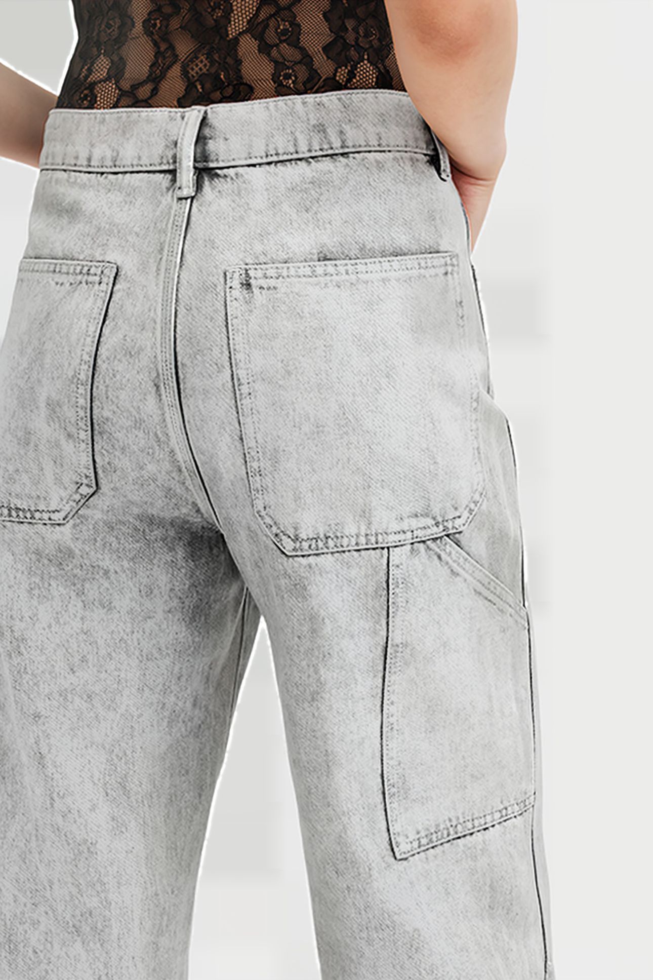 MIA CARPENTER JEAN COATED SILVER 9