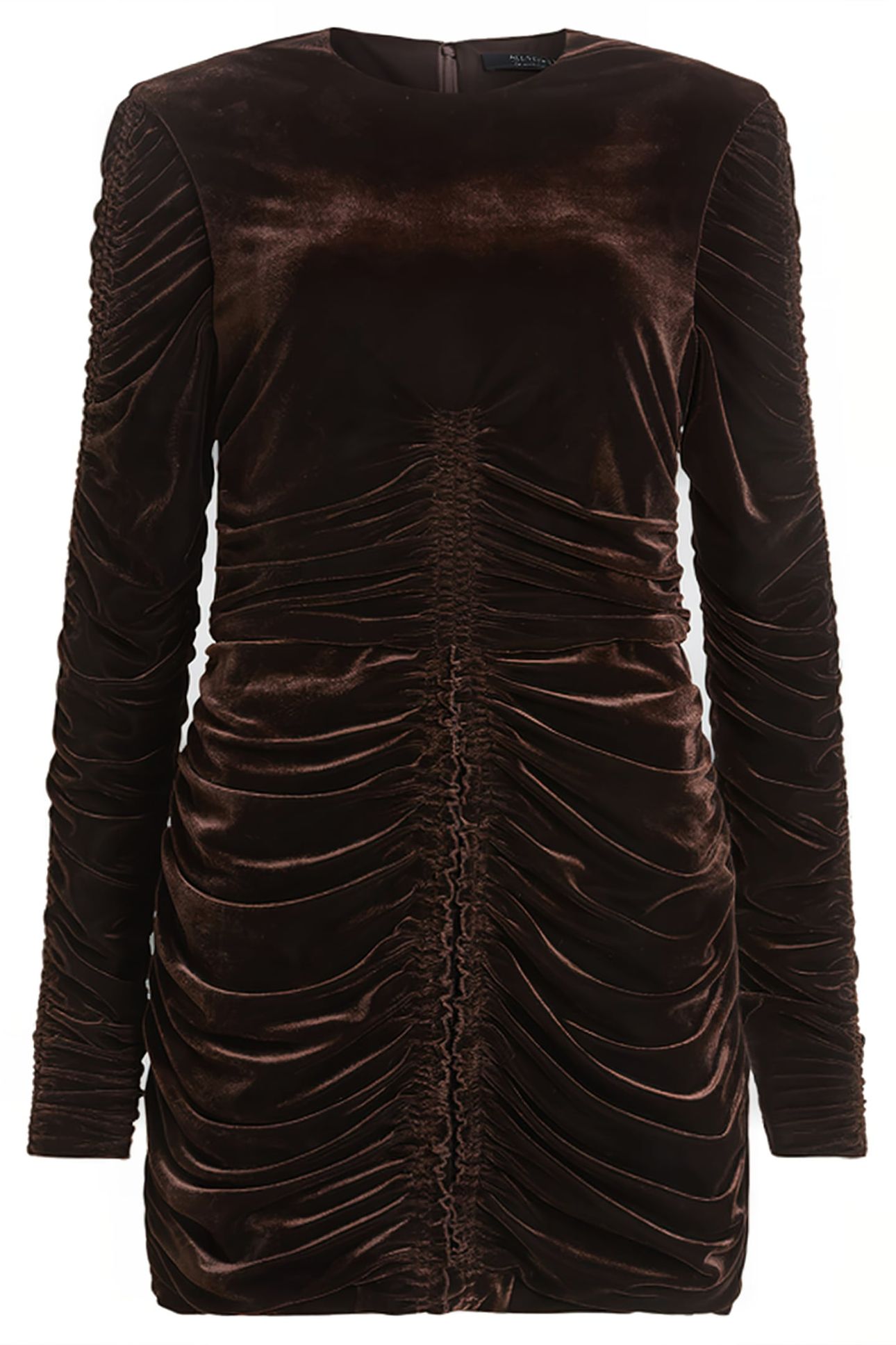 ERIS VELVET DRESS RICH BROWN 4