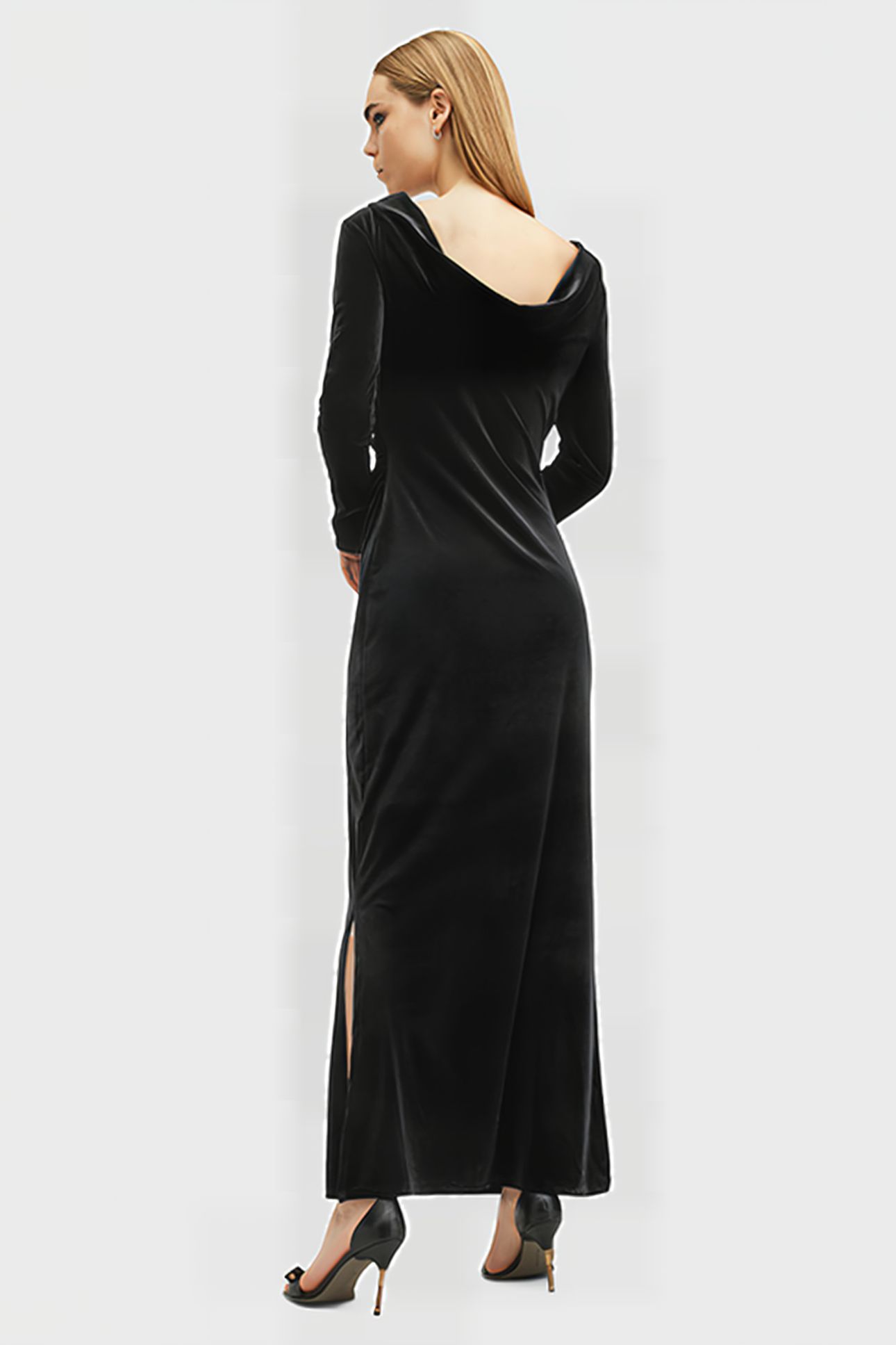 AMORET VELVET DRESS BLACK 2