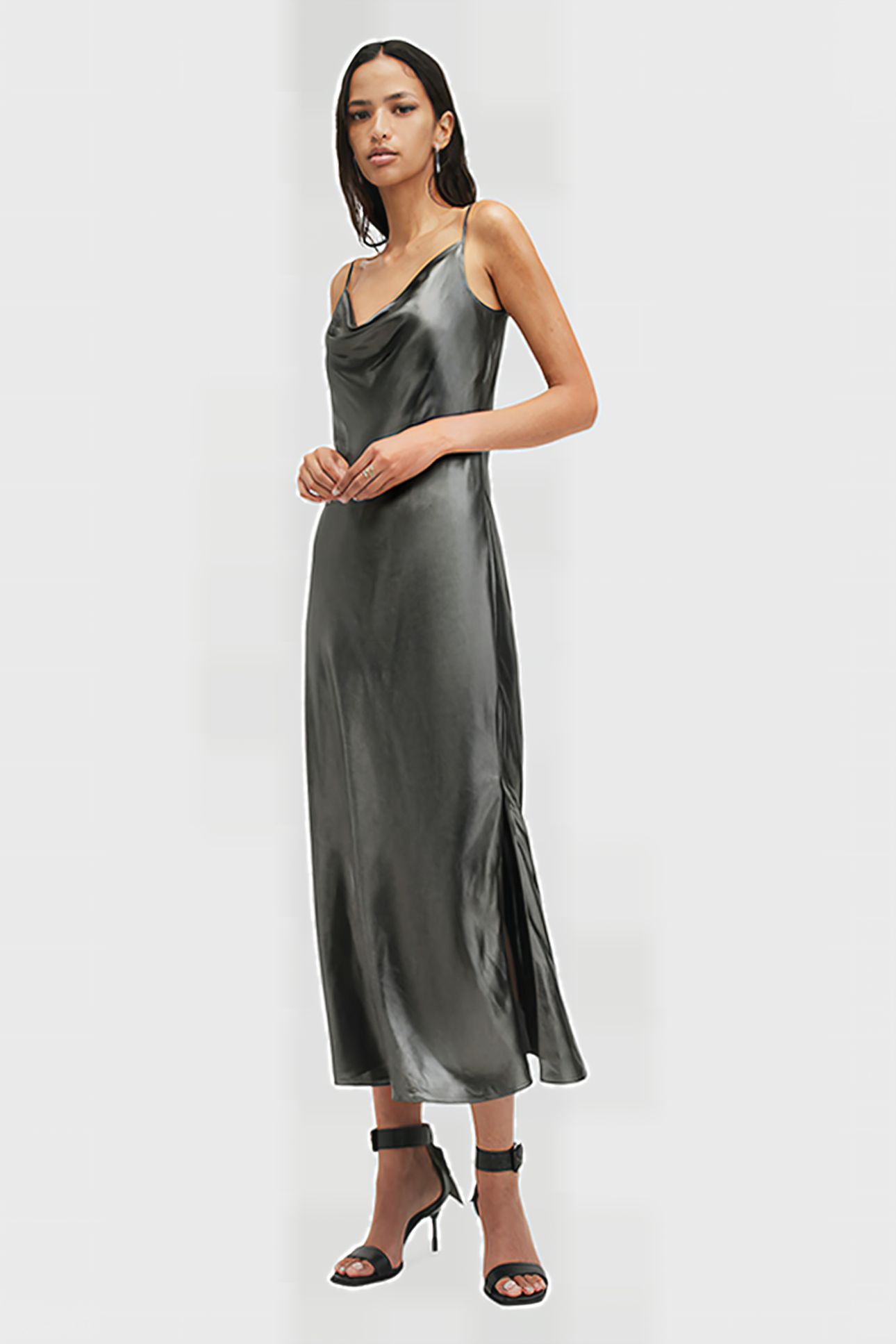 HADLEY DRESS METALLIC GREY 5