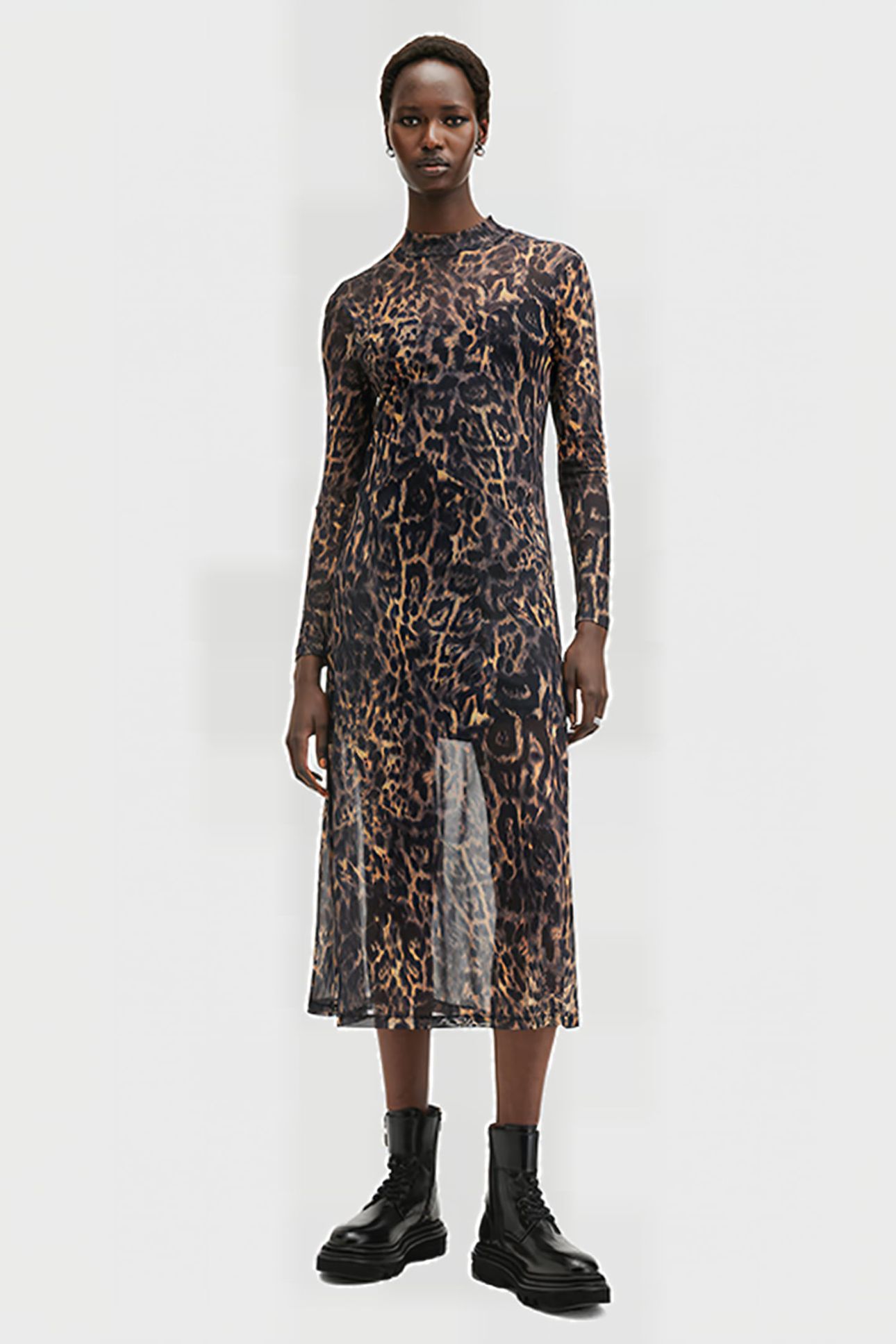 HANNA MESH DRESS JINX GOLDEN BROWN 1