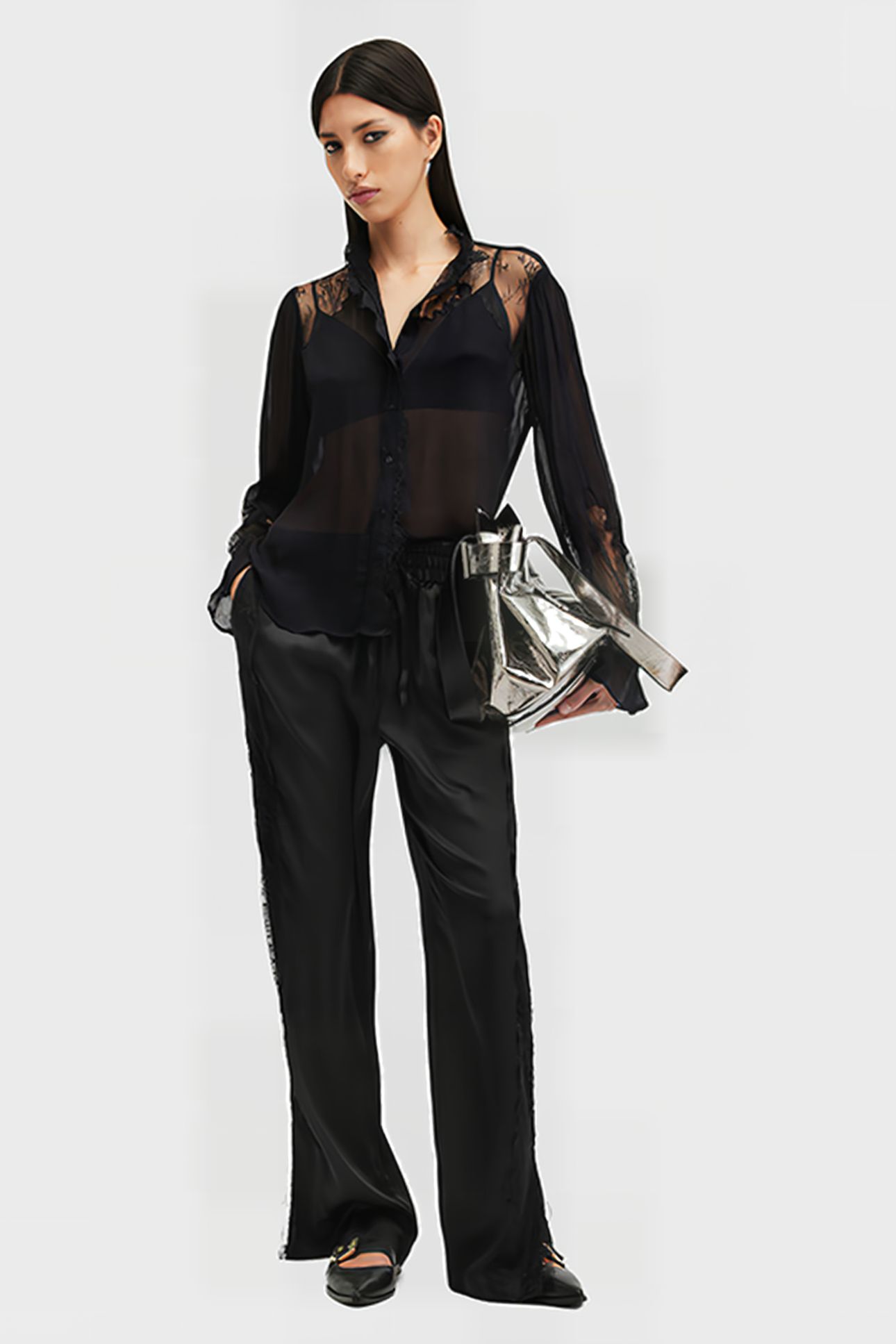 TYLER LACE TROUSER BLACK 6